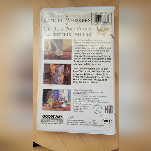VTG The Tale of Samuel Whiskers / The Roly-Poly Pudding VHS 1993 Clamshell - Picture 8 of 10